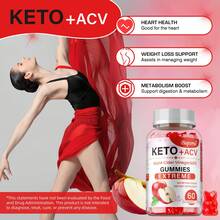 BUPORAI Keto + Apple Cider Vinegar Gummies - Promote Metabolism, Maintain Normal Appetite And Digestive Function, And Lose Weight - 60pcs - 60 viên kẹo dẻo - Xem 6