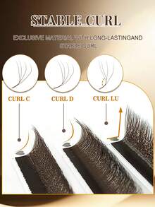 CoMango 12片棕色3D/4D/5D预制睫毛簇，混合宽度8-15mm，0.07mm仿貂毛自然柔软外扩睫毛，自发性浓密睫毛，睫毛簇，单根睫毛，假睫毛 - 棕色 - 查看 7