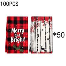 1set/1pc/2pcs Christmas Reindeer And Christmas Forest Printed Kitchen Towels And Dishwashers, Suitable For Interior Decoration In Restaurants, Kitchens And Bathrooms, Party Decoration, Holiday Gifts, And Can Also Be Given As Christmas Presents