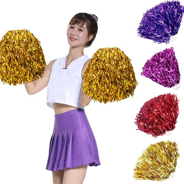 2/4/6/12 pièces Pompons à fleurs de cheerleading, accessoires de danse et de sport de pompons de cheerleading