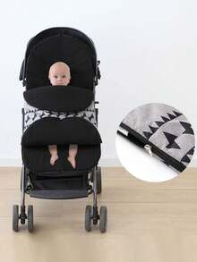 1 sac de dormit pentru cărucior pentru bebeluși, căptușit cu fleece, rezistent la vânt, impermeabil, gros, husă de picioare pentru cărucior pentru sugari, echipament esențial pentru bebeluși, unisex pentru nou-născuți, accesorii pentru cărucior în aer liber