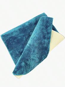 Made In Turkey Jassrug Royal Non-Slip Base Bathroom Carpet 50x80 Cm – Soft & Durable - Cadet Blue - View 2