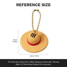 Miniso One Piece Series LUFFY Straw Hat Shaped Small Pendant, Exquisite Details Restore the Classic, Share Sailing Fun as Decoration or Collection (1 PC) - 彩色 - 查看 7