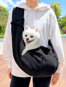 新款秋冬猫咪宠物背包、单肩包、斜挎包、猫咪背包、狗狗背包，适用于博美犬猫背包、猫咪背包自行车拖车 - 彩色 - 查看 6