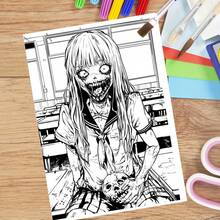[NEW Terror Campus Coloring Book] 1pc Original Coloring Book , 22 Pages Single-Sided Printing, Clear Lines And Exquisite Patterns, Ideal For Relaxation | Perfect Gift For New Year, Valentine's Day, Christmas, Birthdays, School Holidays, Perfect For Adults & Teens & Child - Multicolor - View 4
