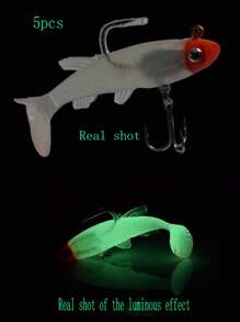 5 piezas de señuelo tipo minnow, señuelo hundidor de larga distancia de pesca de mar, lubina, pez mandarin, perca negra, pez serpiente, caballa, de color plateado y hundimiento lento