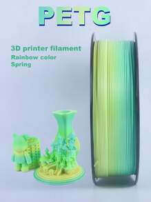 MXLX PETG 3D Printer Filament, 1.75mm, 1kg (2.2 Lbs), High-Precision, Strong, Odorless, Fluid, Moisture-Resistant 3D Printing Filament, Available In A Variety Of Rainbow Colors.