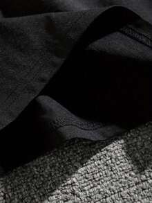 Men's Summer T-Shirt, Retired Under New Management Graphic Print Short Sleeve Tees Casual Tops For Daily Life, Big & Tall Guys - Black - View 4