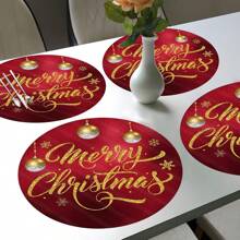 2 buc/4 buc/6 buc covorașe din silicon imprimate cu model de globuri de Crăciun, decor de Crăciun, potrivite pentru masă, cafenea, decorațiuni pentru toate anotimpurile, covorașe lavabile, decor pentru cameră, suporturi pentru pahare, covorașe de scurgere, covorașe pentru masă de bucătărie, decor pentru petreceri de interior și exterior, decor pentru casă, cadou ideal