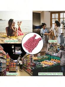 1 pieza Bolsa de compras mágica con pliegues de burbujas en 34 estilos, multifuncional y lavable a máquina para viajes y tareas diarias, puede cargar aproximadamente 7 kg