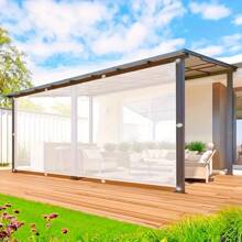 Heavy Duty Transparent Waterproof Canvas - PE Outdoor Covering With Eyelets, Ropes And Straps, Resistant To UV, Wind, Rain And Snow - Suitable For Patios, Pool Fences, Greenhouses, Camping, Construction - High Definition Visibility And Quick Dry Design, Reinforced Edges, Tear-Resistant Fabric, Home Renovation