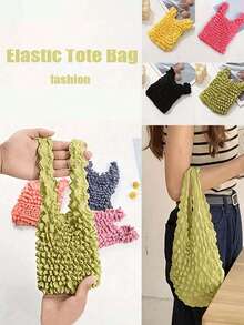 1 pieza Bolsa de compras mágica con pliegues de burbujas en 34 estilos, multifuncional y lavable a máquina para viajes y tareas diarias, puede cargar aproximadamente 7 kg