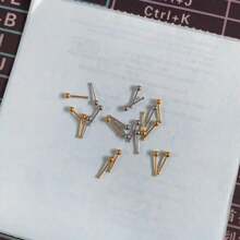 2/4/6/8pcs Set Women's Sleeping Mini Stud Earrings, 2mm Gold And Silver Color, Hypoallergenic Small Earrings, Sexy Minimalist Style, Comfortable Ear Studs For Pierced Ears, No Need To Remove, Suitable For Women's Daily Wear, Unisex, Perfect Couple Choice