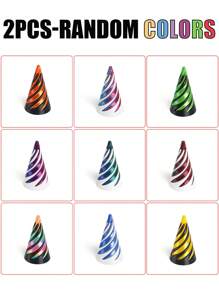 3Pcs Multi-Size Reversible Spiral Cone 3D Printed Anxiety Relief Fidget Toy,Decompression 3D Printed Double-Sided Spiral Cone - Colorful Gradient Structure, 1/2/5/10/20Pcs,Suitable As Halloween And Christmas Gifts, Metal Fiber Structure,Fidget Toys,Fidget,Sensory Toys