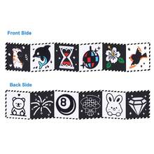 1 Stück Baby Spielzeug, Schwarz-Weiß Kontrast Stoffbuch, visuelle sensorische Anregung, Frühförderung Spielzeug für Babys