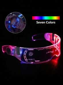 1pc  Led Light Up Glasses With Adjustable Color For Music Festival, Edm, Party Decoration