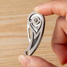 Mini Titanium Alloy Folding Knife - EDC Pocket Knife With Keychain, Stainless Steel Blade, Titanium Metal Handle, Lightweight & Compact, Suitable For Outdoor Camping, Essential Gift, Foldable Pocket Knife, Metal Surface Treatment, Durable Blade - Multicolor - View 6