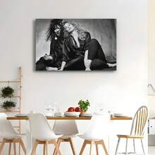 Framed  HEART Rock Band Music By Ann Nancy Wilson  Wall Art Decoration, Black & White Home Decor For Music Fans, Artist Collection, Home Decor - 框架 - 查看 4