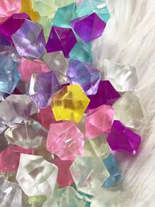 Partículas de piedra de cristal de imitación, rhinestones de porcelana con forma de tira, piedras acrílicas transparentes asimétricas y pequeñas, utilizadas para decorar cubitos de hielo falsos. Este producto se utiliza ampliamente en decoración, colgantes, accesorios, complementos de ropa