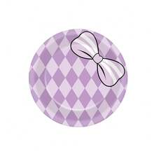 10 Stücke/20 Stücke/40 Stücke/50 Stücke/Set, Kawaii Party Dekoration süße Anime Pappteller Animations-Thema Geschirr Set, Cartoon Pappteller in süßen rosa und lila Farben, ideal für Taufe, Geburtstag und andere Partys, 7 Zoll Teller