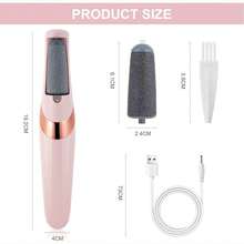 Electric Foot File,Waterproof Calluses Remover, USB Rechargeable Feet Callus Remover With 2 Speed Of Replacement Rollers & LED Lights, Professional Hard Skin Remover Foot Care Tools For Cracked Heels Calluses & Dead Skin,Foot Cracked, Hard Skin, Men, Women, Dead Cracked Hard Skin Calluses