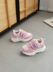 幼儿儿童软底防滑透气动物卡通运动鞋，春秋季 - 粉色 - 查看 3