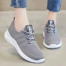 2025 New Women's Breathable Mesh Running Shoes - Lightweight Casual Sports Shoes. With Stable Support, Soft Rubber Sole And Solid Color Design, They Are Suitable Walking, Jogging And Daily Wear. They Are Fashionable And Comfortable Shoes. - Grey - View 7