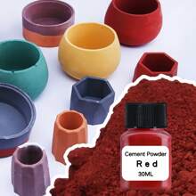6 Colors Gypsum Cement Pigment Powder Set, 30ml/1.01oz Gypsum Pigment - Water-Based Coloring Agent For Gypsum, Epoxy Crafts And Jewelry Making, Powder Paint Pigment For Resin Crafting