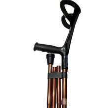 Par De Muletas Canadienses Reforzadas Plegables Doradas con funda - Bronce - Ver 4