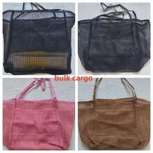1pc Women's Mesh Beach Tote Bag, Suitable For Picnics, Shoulder Carry Tote Bag, Pool & Leisure Travel Bag, Essential For Beach Vacation, Foldable With Zipper Pocket Large Swimsuit Beach Bag, Waterproof And Anti-Sand Mini Pocket, Suitable For Women Beach Bag, Fit For Picnic, Vacation, Swimming, Beach Travel, Storage Tote