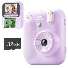 Kids Camera Instant Cameras That Print Photos,3-12 Year Old Girl Birthday 1080P HD Kids Digital Camera For Girls, Gifts Toy Camera For Kids With Print Photo Paper, Ideal Kids Toys Gifts For Boys & Girls 6-14 Age With 4 Rolls Print Paper,For 3 4 5 6 7 8 Year Old Girls Boy
