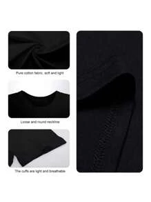 Social Worker Community Welfare Public Protection Services Fashion  100% Cotton T-Shirt, Plus Size - 黑色 - 查看 5