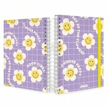 iscool Weekly Planner Agenda 2025 Plus Retro Good Vibes Lilac - tử đinh hương - Xem 2