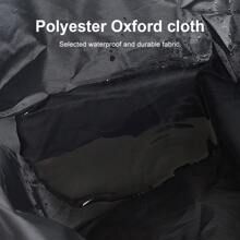 Black 190T Oxford Motorcycle Cover, Outdoor Waterproof, Sunproof, Dustproof, Snowproof, With Lock Hole, Extra Storage Bag, All-Season Use