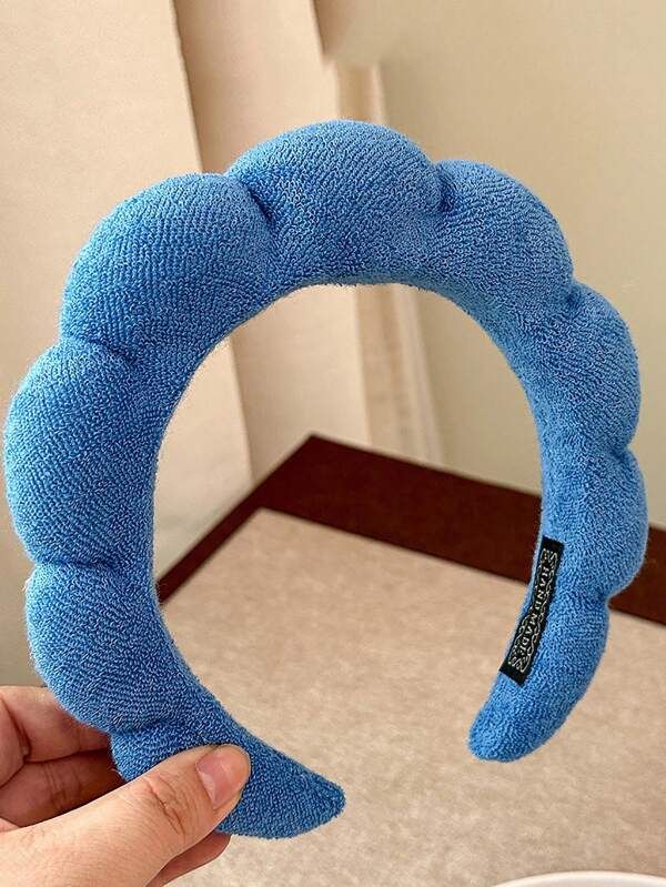 1pc Casual Street Style Simple Blue Cloud Headband, Women Wide Brim Soft Cloth Hairband Hair Accessories, Hair Band, Makeup, Hair Hoop