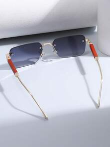 1副男女通用金属多边形休闲时尚眼镜 - 彩色 - 查看 3