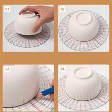Strumento per ceramica, righello acrilico rotondo per linee di divisione, utensile per incisione e marcatura dell argilla, righello per centratura e ausiliario per tornio