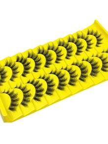 10 Pairs Of Cat-Eye Transparent, Natural, Thick And Soft False Eyelashes, D-Curled, Comfortable And Multi-Functional False Eyelashes - Fluffy Lashes - View 9