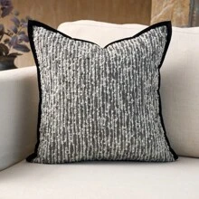 1pc Luxury Decorative Throw Pillow Cover Set, Geometric Boucle Texture Square Sofa Cushion Cover For Living Room, Bedroom, Farmhouse, Also Suitable As Gift, All Seasons