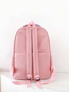 4pcs/Set Cute Lightweight Casual Backpack, Durable Large Capacity Women Backpack - Multicolor - View 7