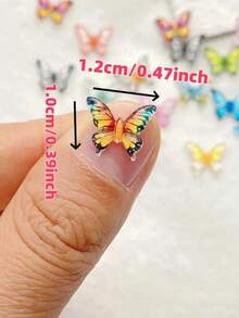 200/50/20 szt. kolorowych, kryształowych motyli z żywicy mieszanej – urocze akcesoria dekoracyjne DIY, zestaw ozdób na biurko, idealne do dekoracji weselnych i wypełniaczy pudełek prezentowych