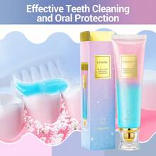 Hailicare Nicotinamide Dazzle White Toothpaste Fresh Breath, Personal Care Protect Teeth Removes Stains Basic Cleaning Oral Care,Freshens Breath Travel Accessories Must Have Teeth Whitening  Hygiene Products Bathroom Accessories Toothpaste - 藍粉紅色 - 查看 4