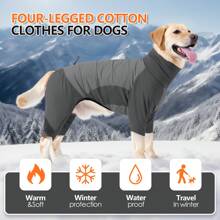 Fullbody Dog Coat Warm Fleece Dog Jacket,Turtleneck Fleece Jacket With Leash Hole For Small Medium Large Dogs,Soft Fleece Pullover Pajamas Walking Hiking Sleep - Multicolor - View 9