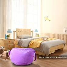 1 Funda de silla de puf ultra suave y rellenable (sin material de relleno), un puf gigante rellenable en el que se puede apoyar y sentar, una solución cómoda y conveniente para almacenar juguetes de peluche, ropa, muñecas, almohadas y objetos blandos, excelente opción de regalo para Navidad, Acción de Gracias, Año Nuevo, Día de San Valentín