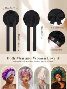 1 Pc Elastic Band Silk Smooth Color Styling Hair Net, Daily Home Hair Care Hair Net, Satin Silk Sleep Cap, With Straps And Headscarf, Suitable For Women And Natural Hair. Double-Layer Hyaluronic Acid-Infused Silk Sleep Cap, With Straps, Suitable For Curly Women And Men. Women's Silk Sleep Cap, Double-Layer Design, With Adjustable Elastic Bands And Silk Bow Hair Bands. Ladies' Elastic Silky Color Styling Hair Net, Daily Home Hair Care Hair Net.