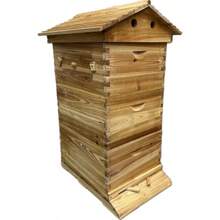 Auto Flowing Beekeeping 3 Box Full Kit 2x Brood 1x Auto Seep Honey Super Beehive Frame WAXED - Màu gỗ nguyên bản - Xem 2