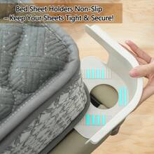 4Pcs Lock Sheet Holders - Bed Sheet Holder For Corners Keep Sheets Firm & Tight - Heavy Duty Bed Sheet Holder Corner Fitted Sheet Straps Fit All Mattress Size