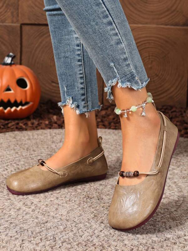 2025 Spring/Autumn New Casual Retro Slip-On Flat Loafers, Versatile Women Shoes