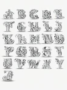 1pc 925 Sterling Silver A-Z 26 Letter Beaded Pendant, Suitable For Women Bracelet, Bangle DIY Jewelry Making, Anniversary Gift, Elegant Women Jewelry - Vine Diamond Letters - View 4