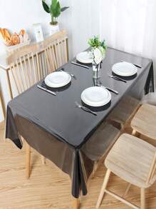 Obstal Przezroczysty plastikowy obrus, 100% wodoodporny, olejoodporny, odporny na rozlanie, winylowy obrus z PVC, zmywalny prostokątny obrus ochronny na stół jadalny, do użytku na zewnątrz i wewnątrz, przezroczysty